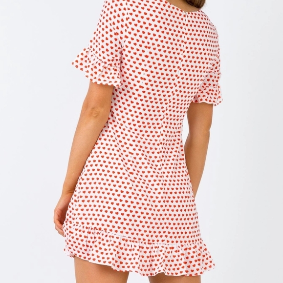 Princess Polly | Dresses | Princess Polly Heart Ruffle Mini Dress | Poshmark